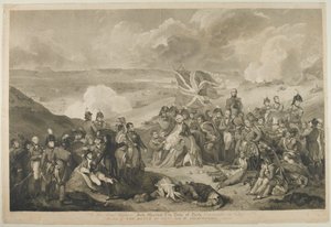 Abercrombie tábornok halála az alexandriai csatában, 1801. március 21., metszett J. Vendramini, kiadva 1804-ben